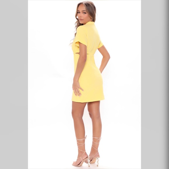 Talia Mini Dress - Yellow - Picture 3 of 5